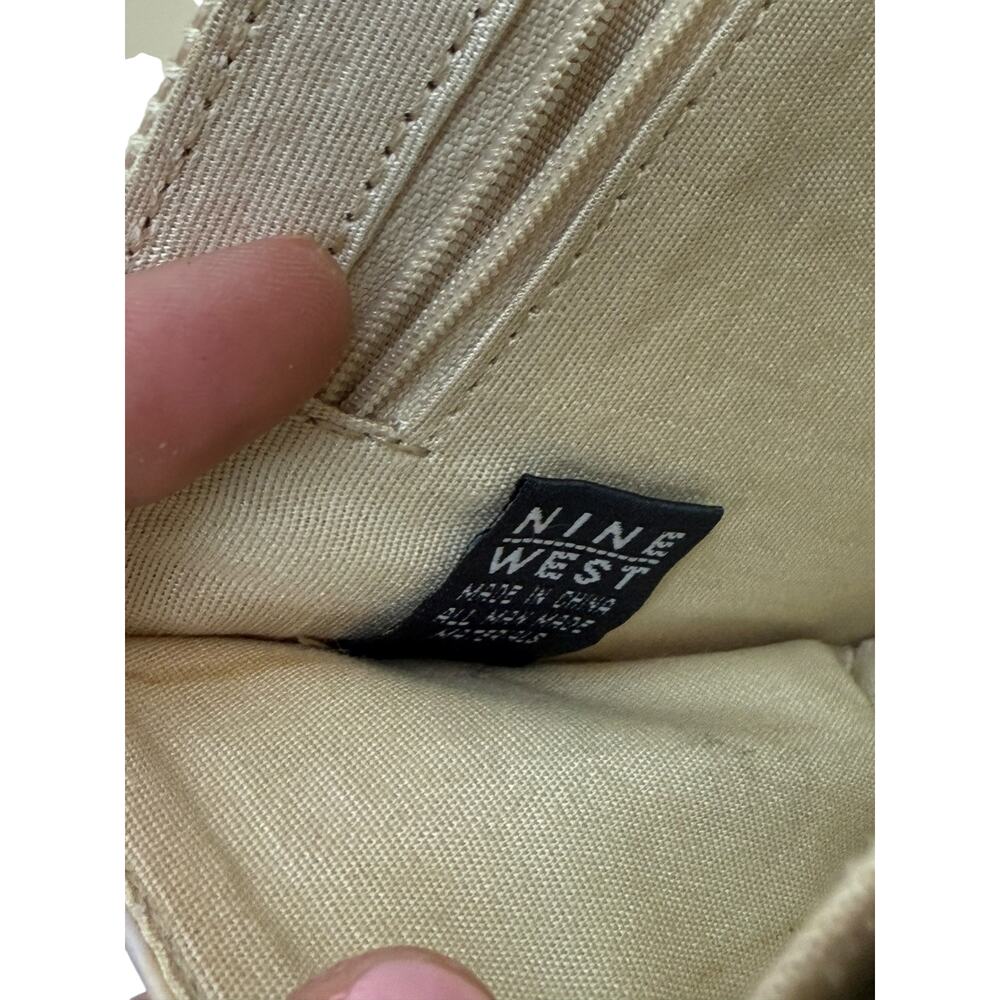 90's NINE WEST beige woven small shoulder bag - Picture 5 of 9